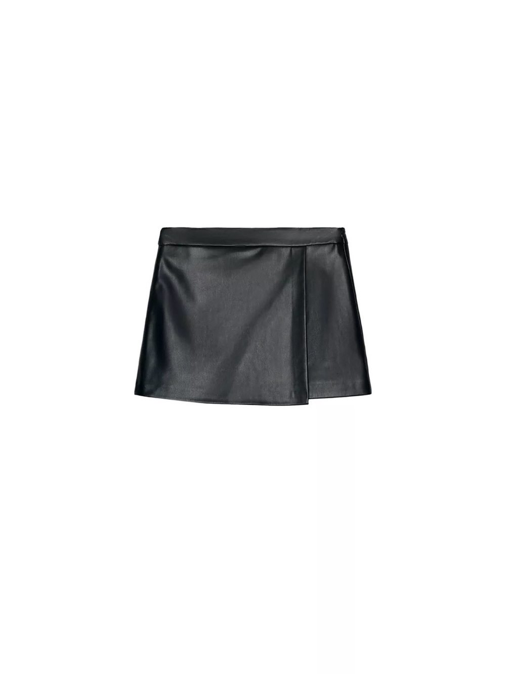Zara Faux Leather Black Mini Skirt